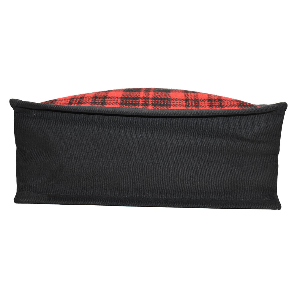 SAINT LAURENT Rive Gauche Red Black Tote Bag Check Fits - Picture 5 of 7